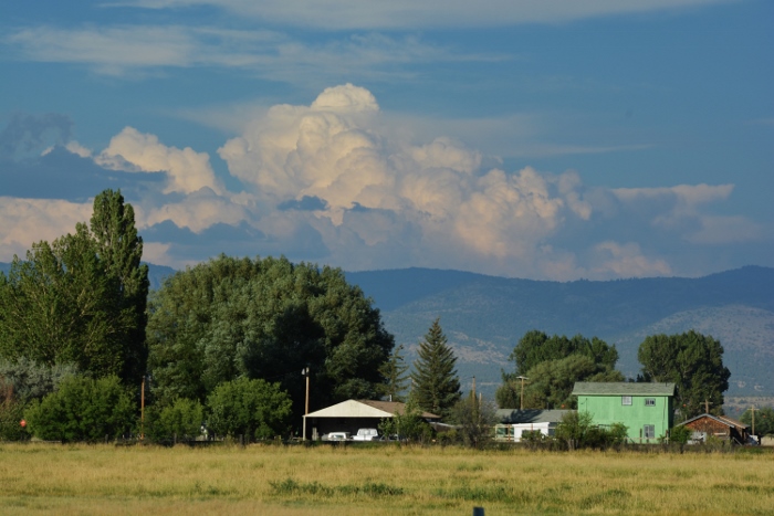 puffy clouds over Alturas